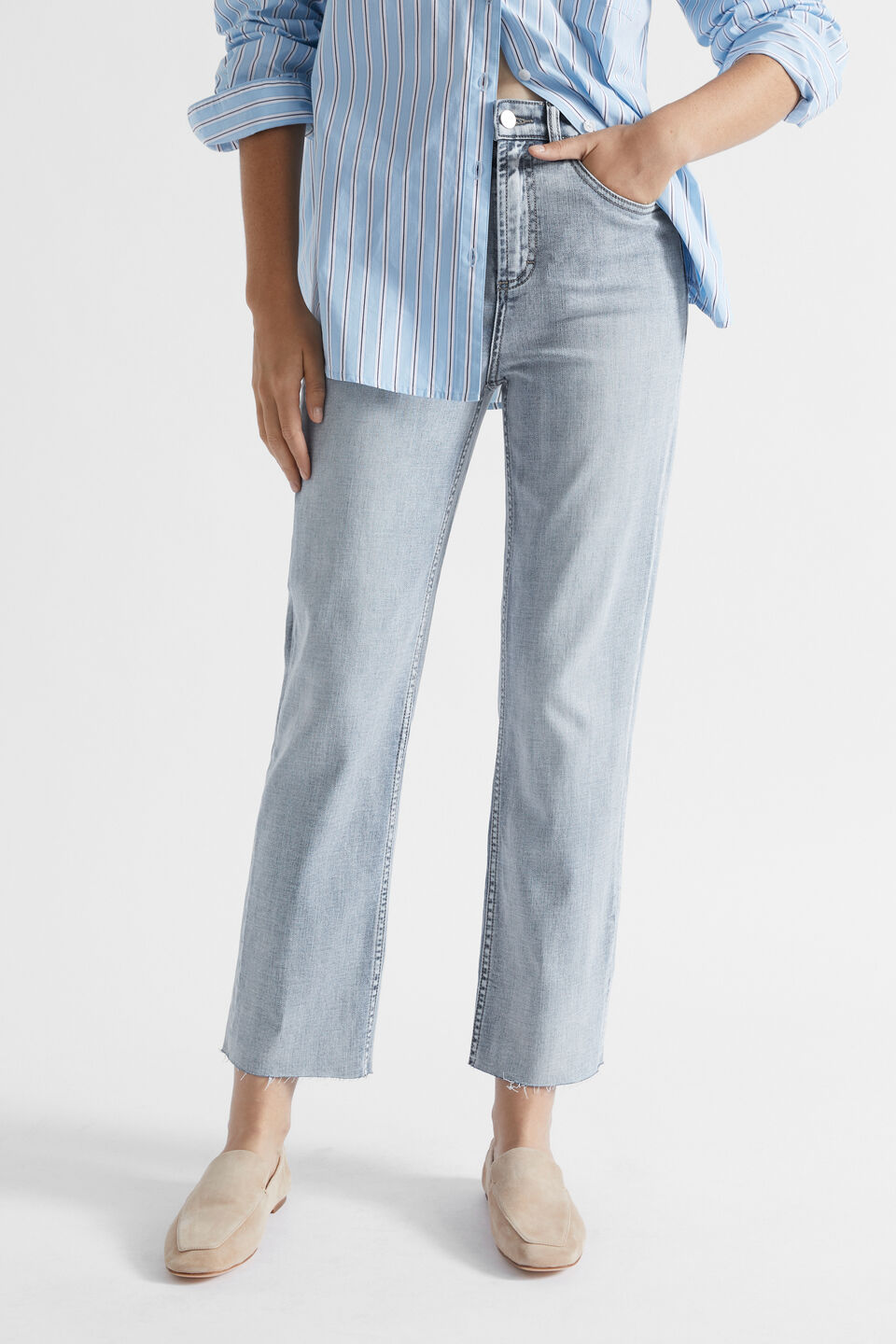 Core Straight Leg Jean  Light Sky Denim