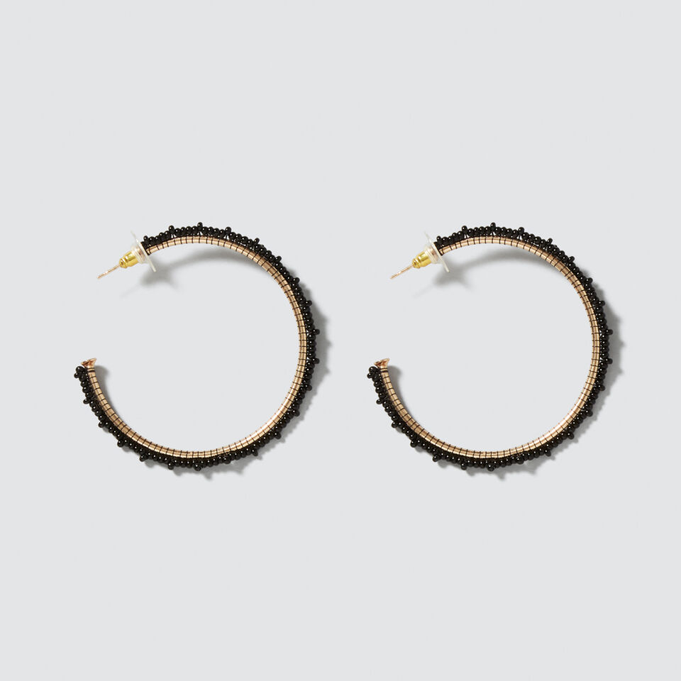 Beaded Hoop Earrings  