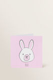 Small Pink Bunny Card    hi-res