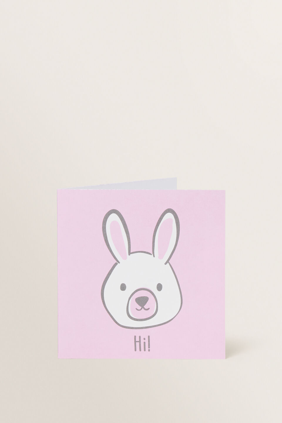 Small Pink Bunny Card  