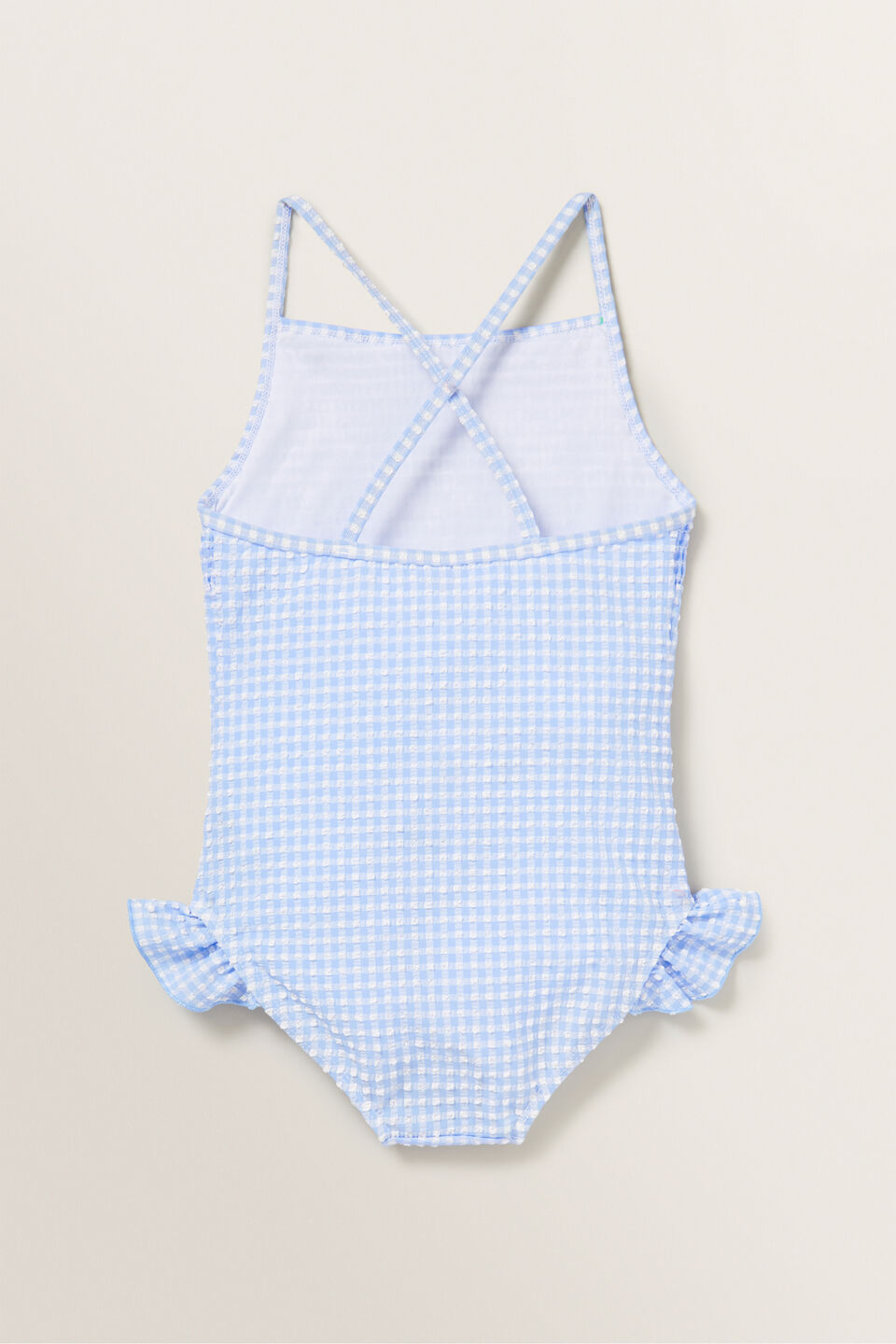 Shirred Gingham Bather  