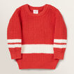 Knitted Stripe Crew Sweater    hi-res
