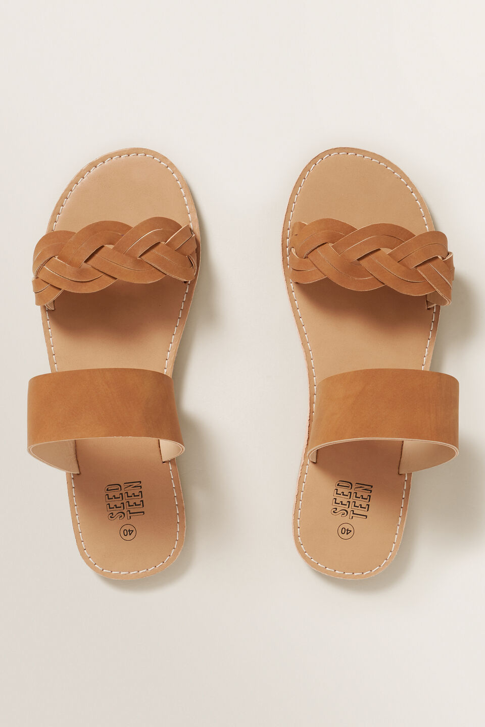 Tan Plait Sandal  