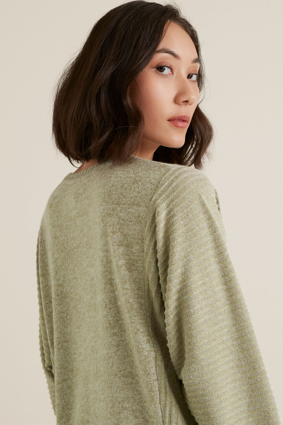 Rib Slouchy Sweat  