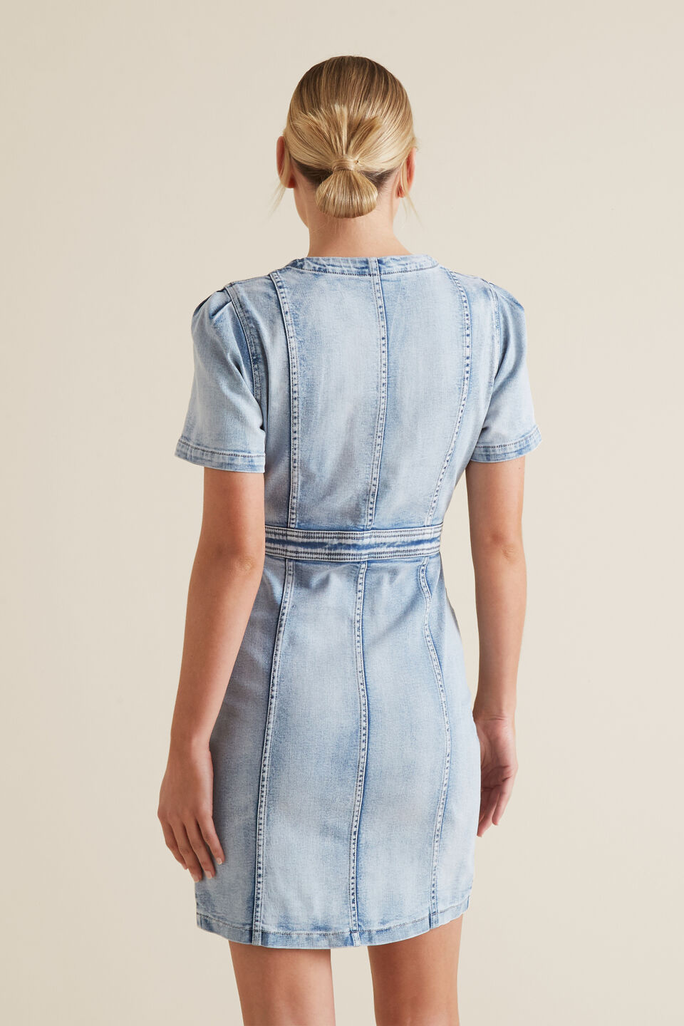 Button Through Denim Dress  