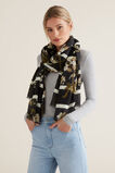 Stripe Floral Scarf    hi-res