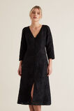 Broderie Tie Back Dress  Black  hi-res