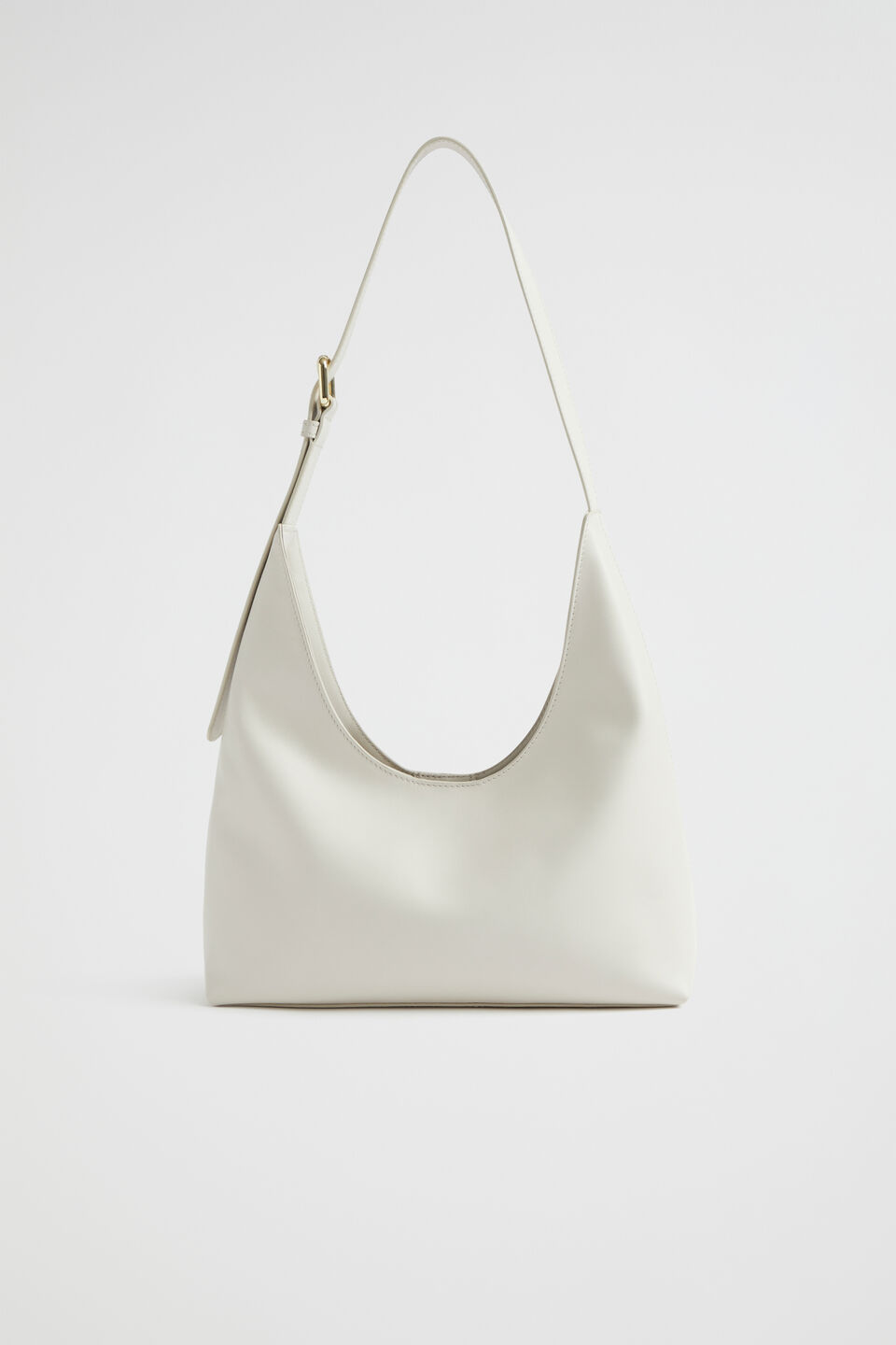 Leather Shoulder Bag  Cream