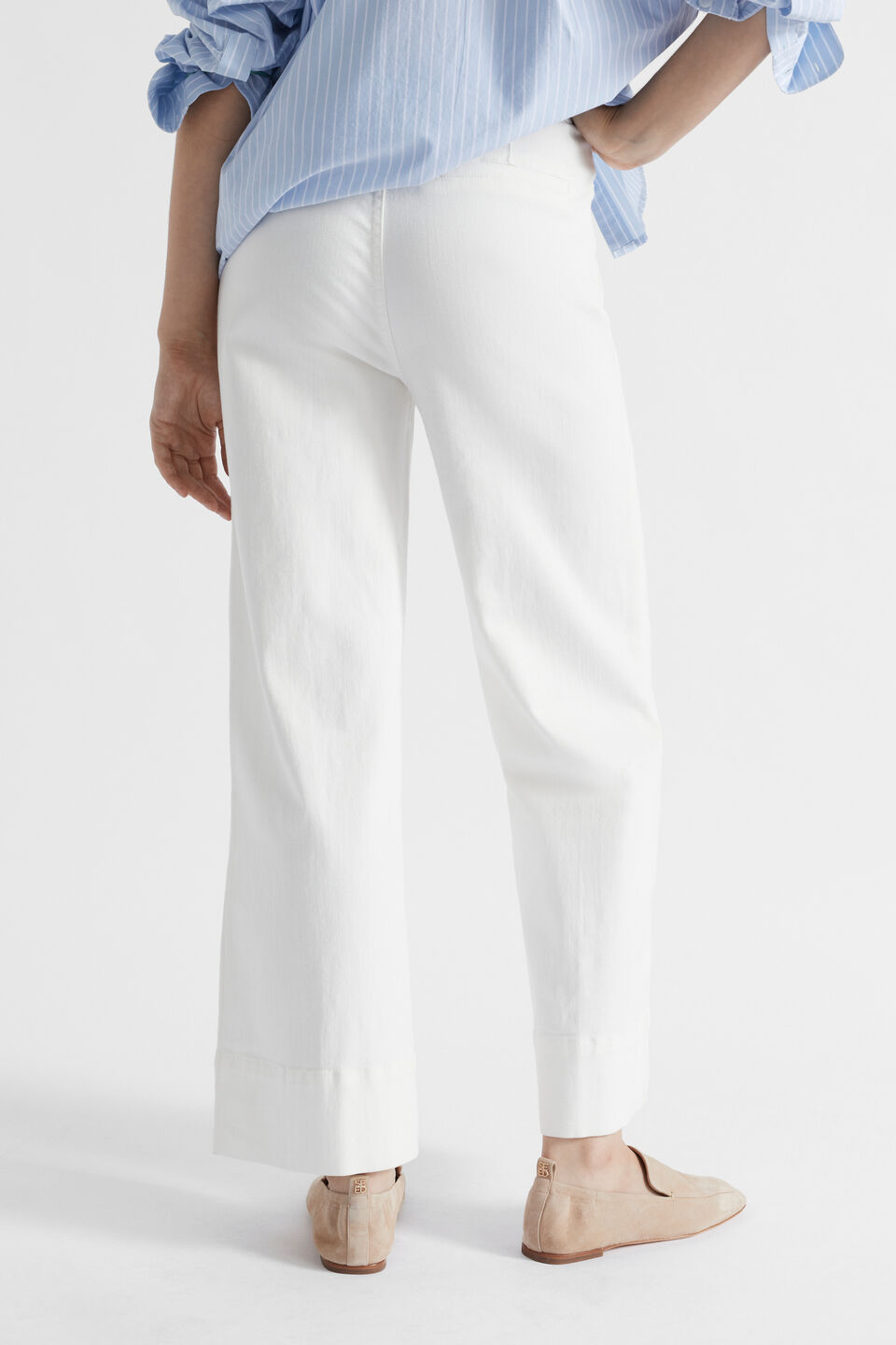 Core Wide Leg Pocket Jean  Cloud Cream