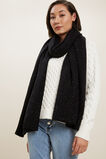 Fleck Knit Wrap  Black  hi-res