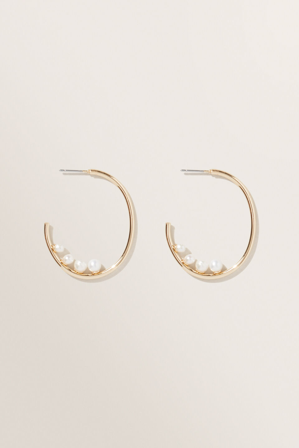 Multi Pearl Earrings  Gold