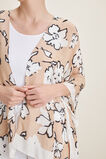 Floral Print Poncho  Neutral Sand Multi  hi-res