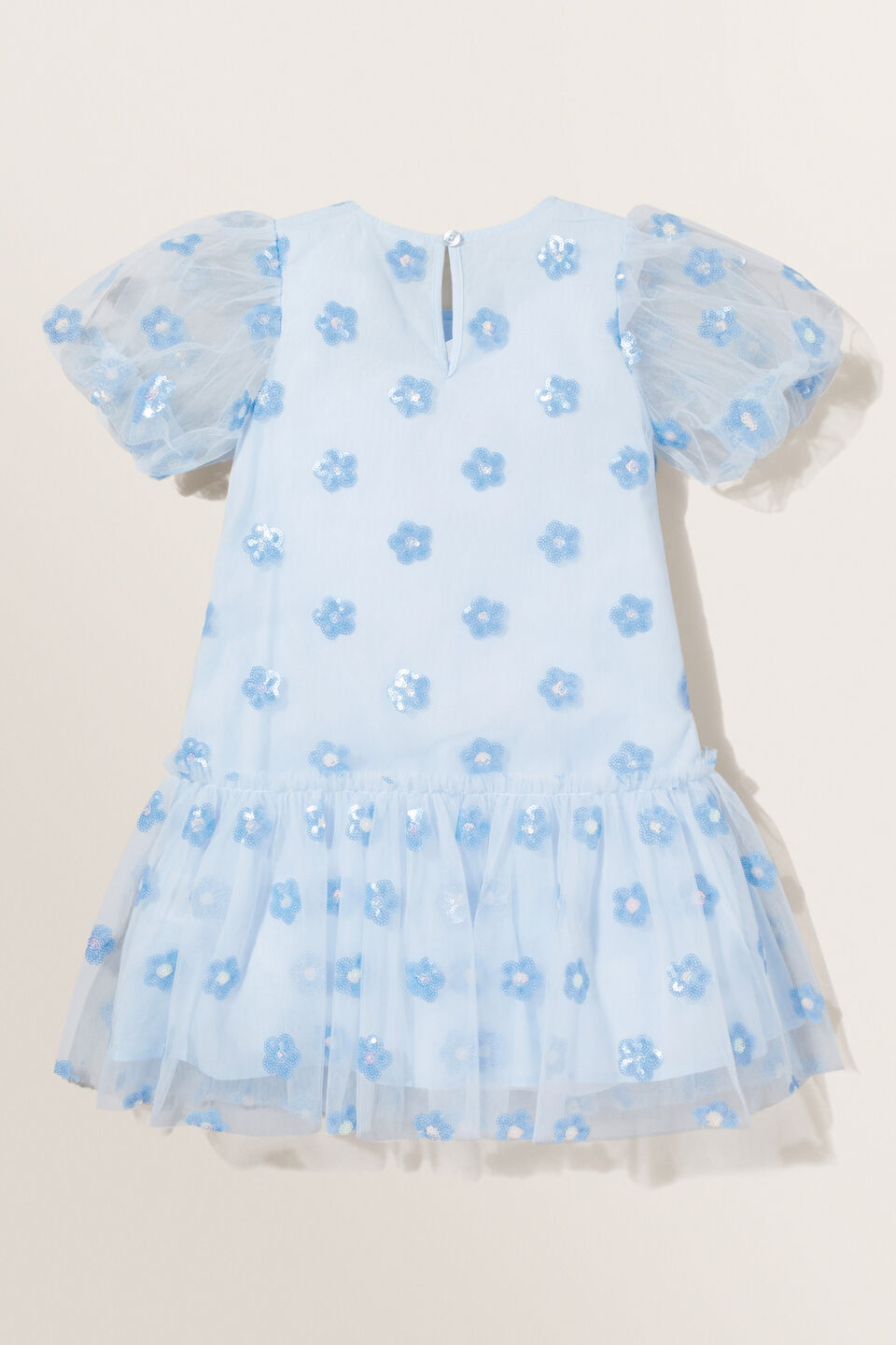 Daisy Sequin Dress  Baby Blue
