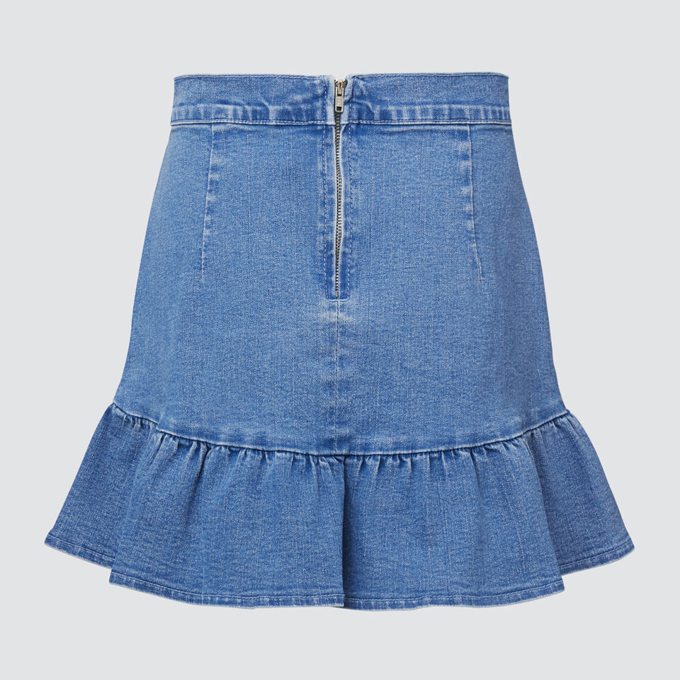 Twill Denim Skirt  