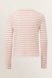 Rib Long Sleeve Tee  Peach  hi-res