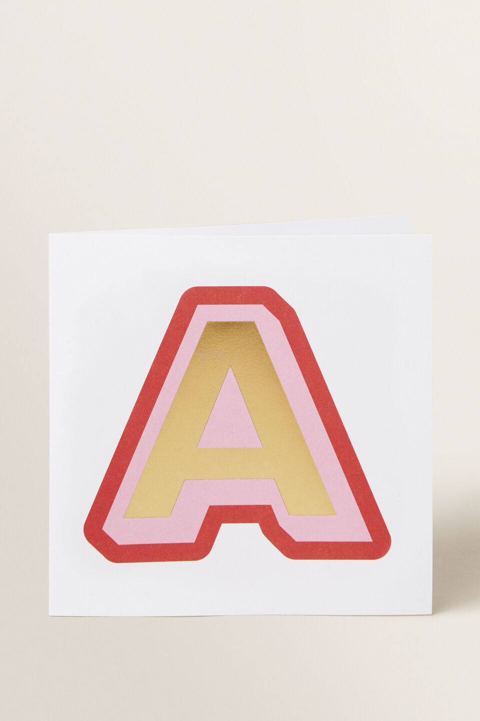 Large Red Letter Card  A