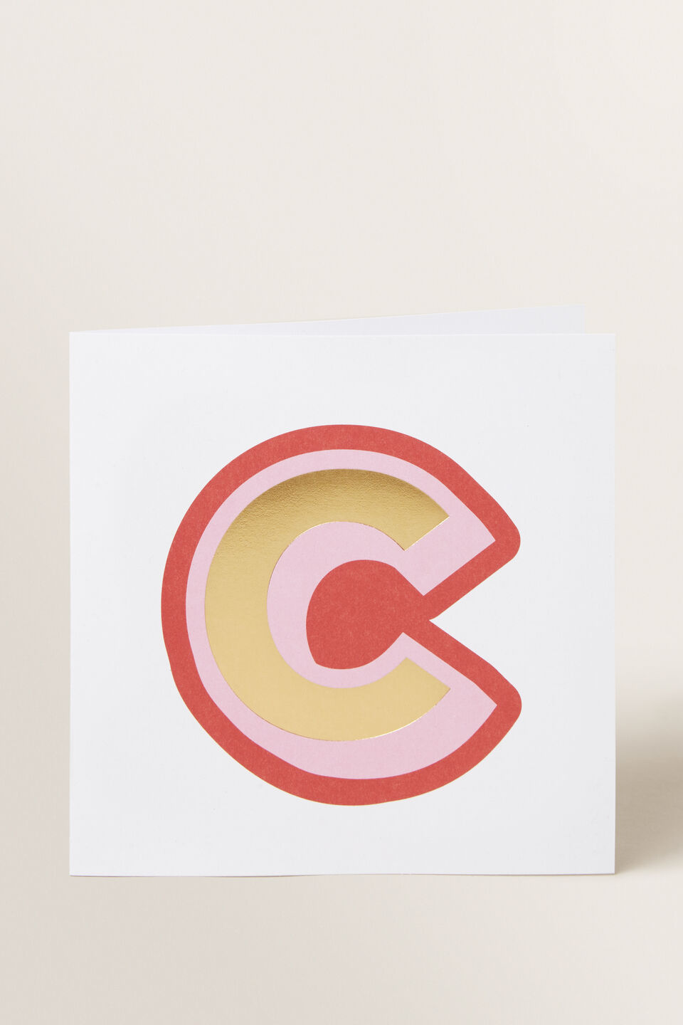 Large Red Letter Card  C