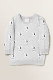 Bunny Print Knitted Sweater    hi-res