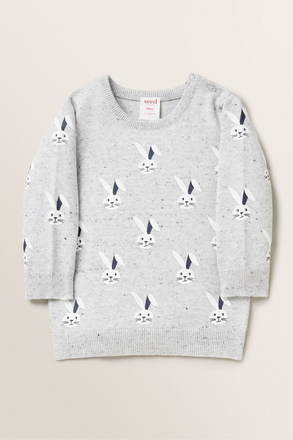 Bunny Print Knitted Sweater  
