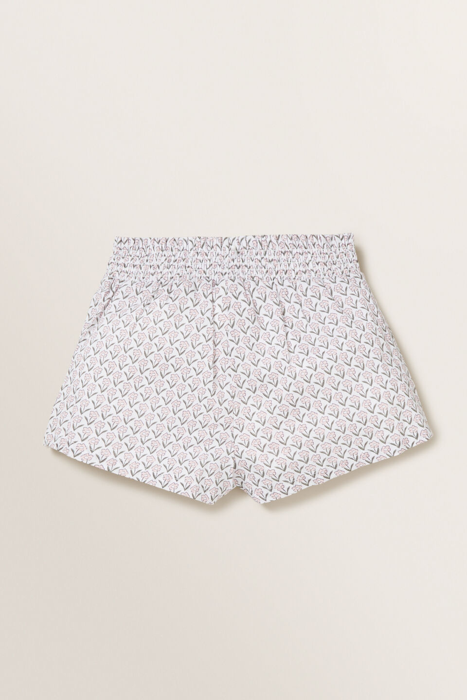 Floral Shirred Shorts  