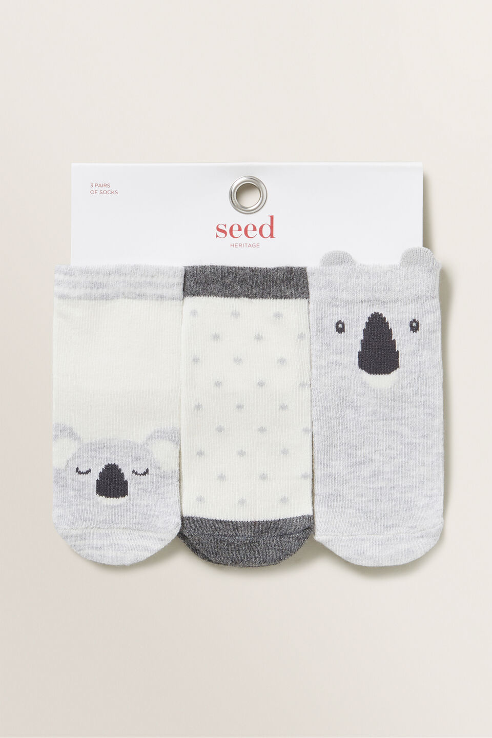 3 Pack Koala Socks  