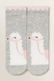 Llama Socks  Grey Marle  hi-res