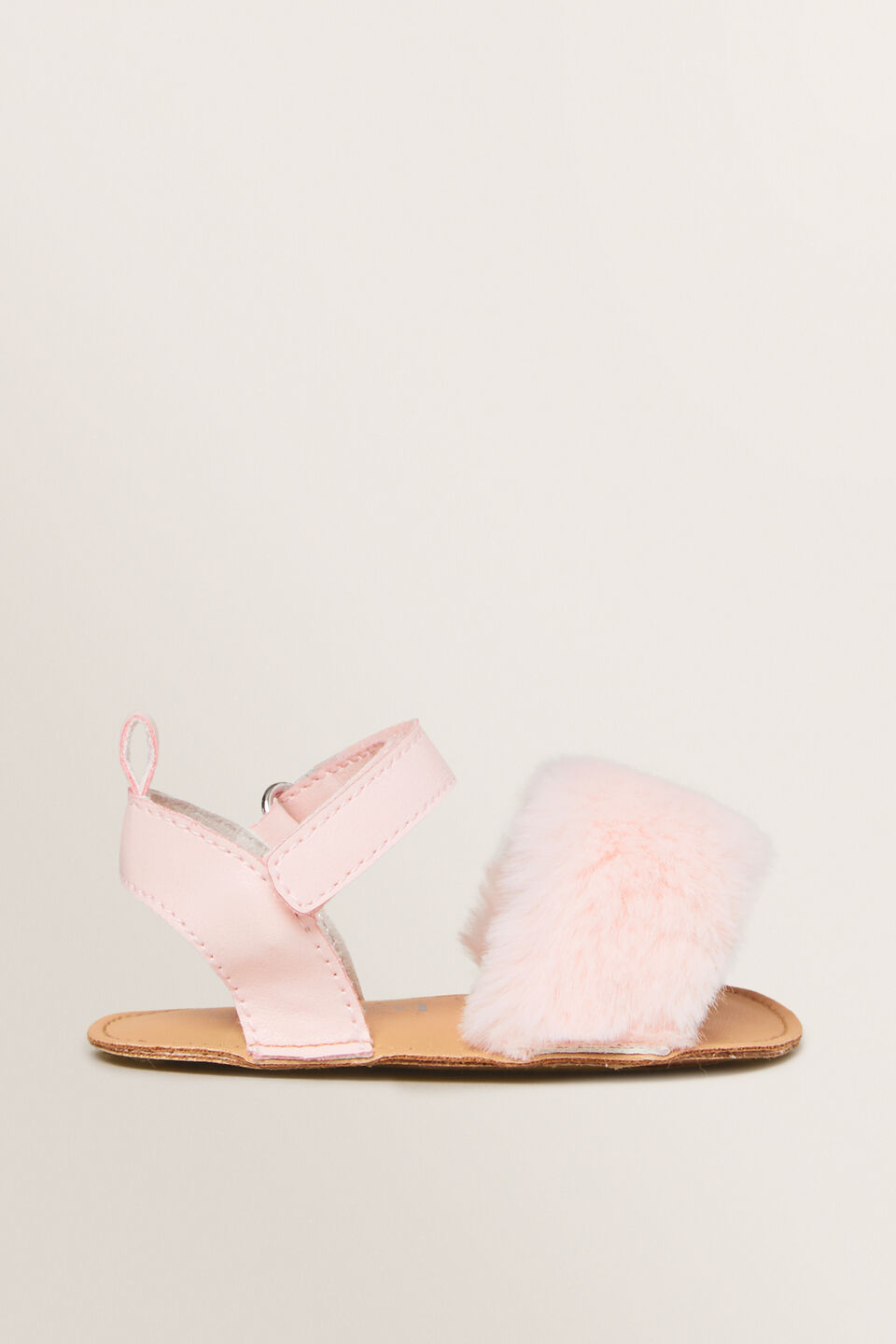 Fur Sandal  Dusty Pink