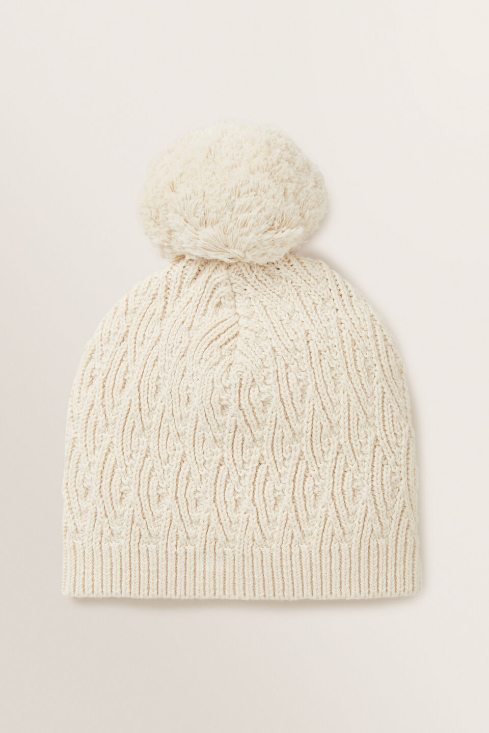 Pointelle Knitted Beanie  