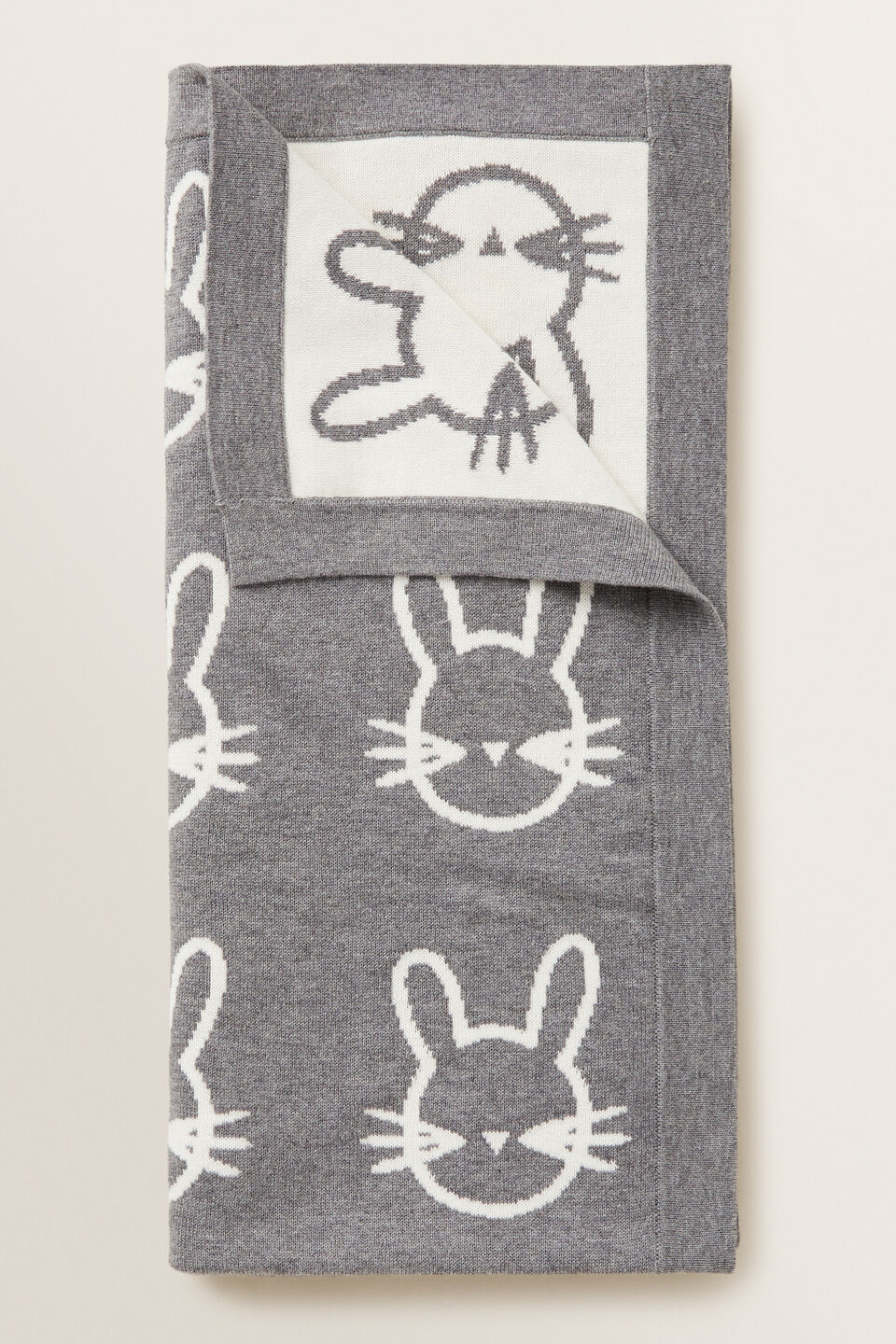 Bunny Jacquard Blanket  