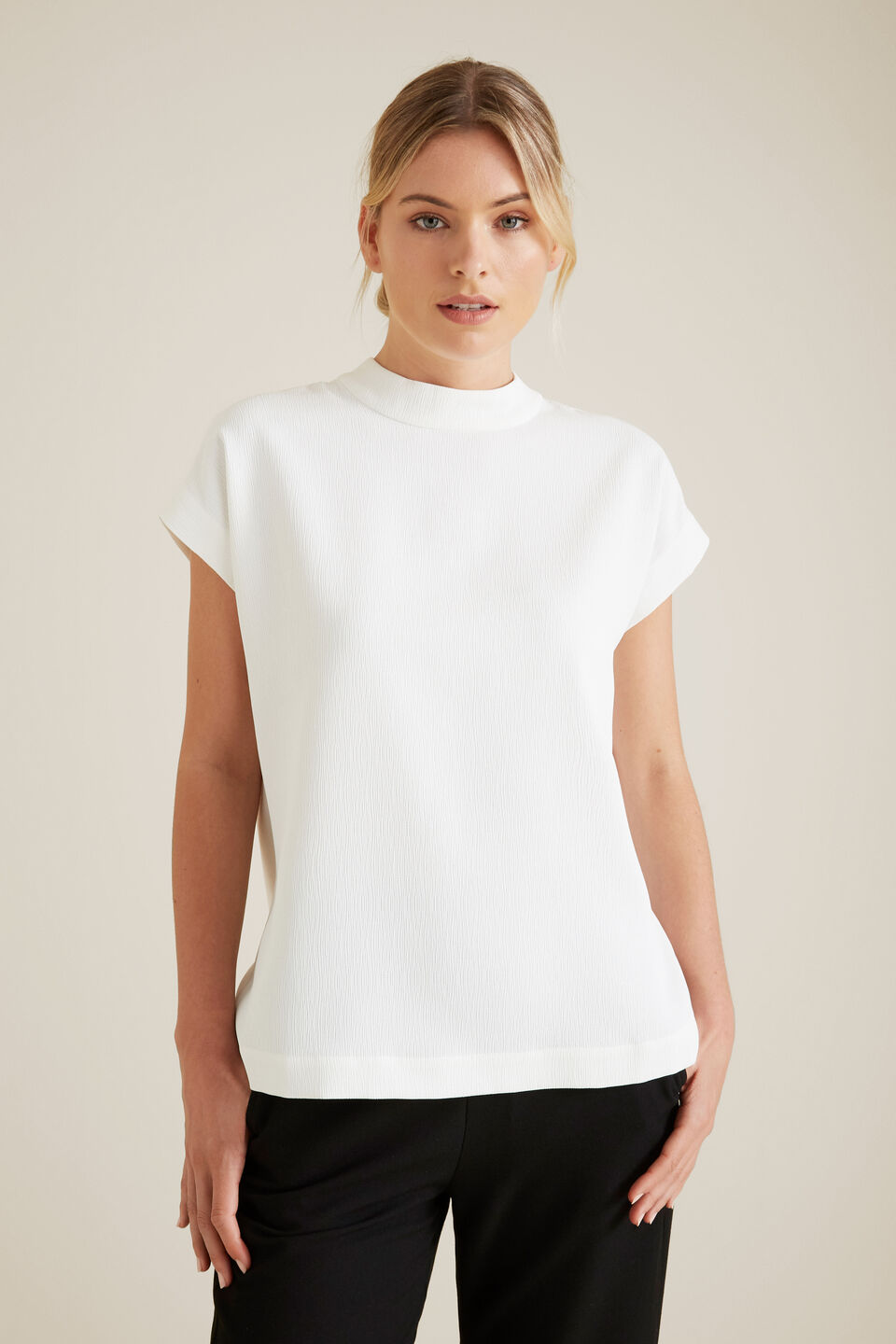 Mock Neck Blouse  