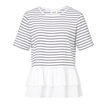 Stripe Cheesecloth Tee    hi-res