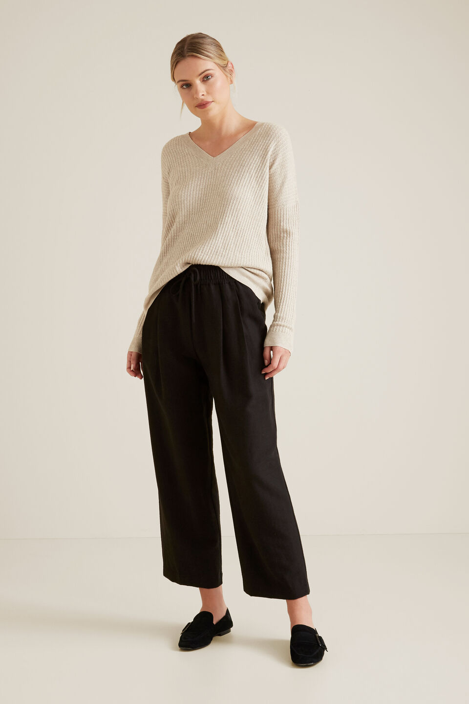 Wide Leg Drawstring Pant  