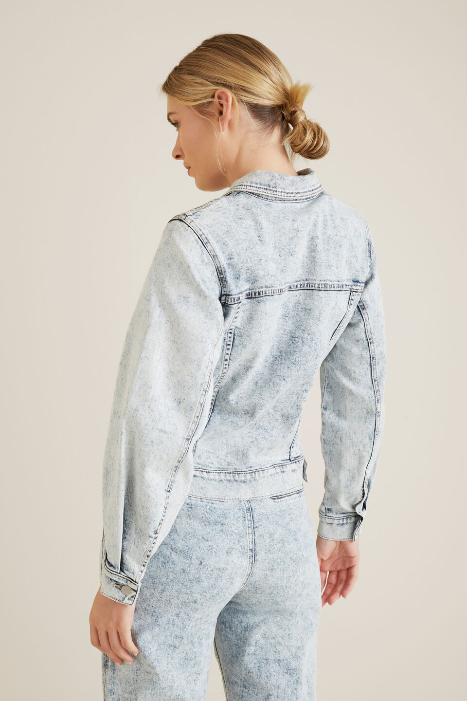 Oversized Sleeve Denim Jacket  