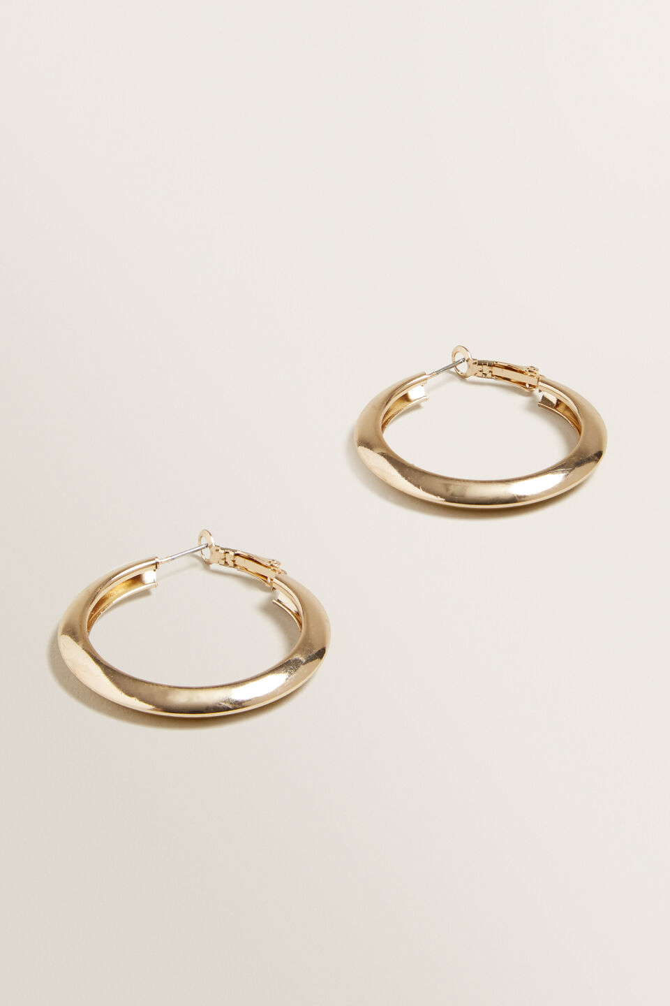 Thick Gold Hoops  9
