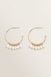 Multi Pearl Hoops    hi-res