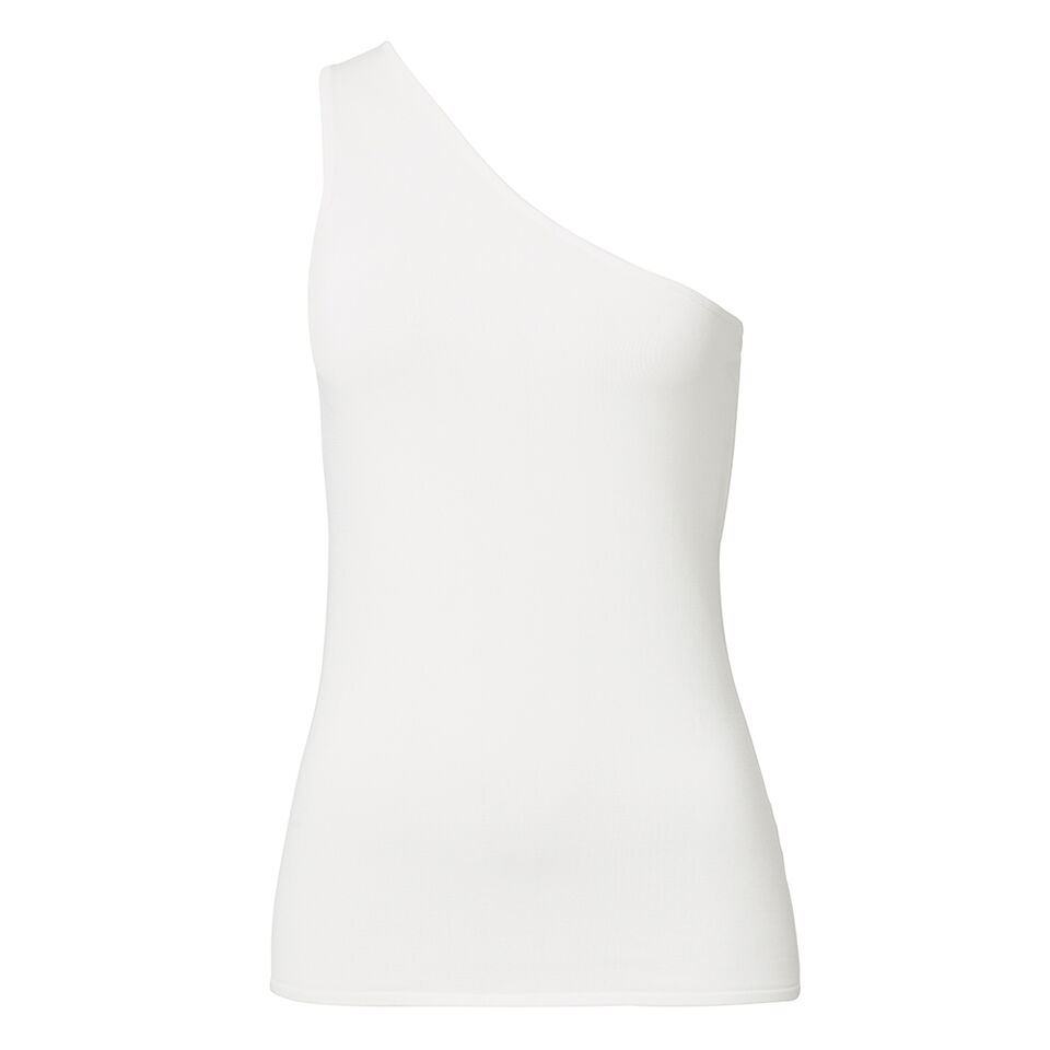 Collection One Shoulder Crepe Rib Top  
