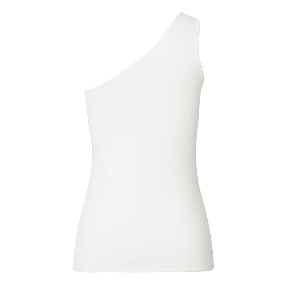 Collection One Shoulder Crepe Rib Top  