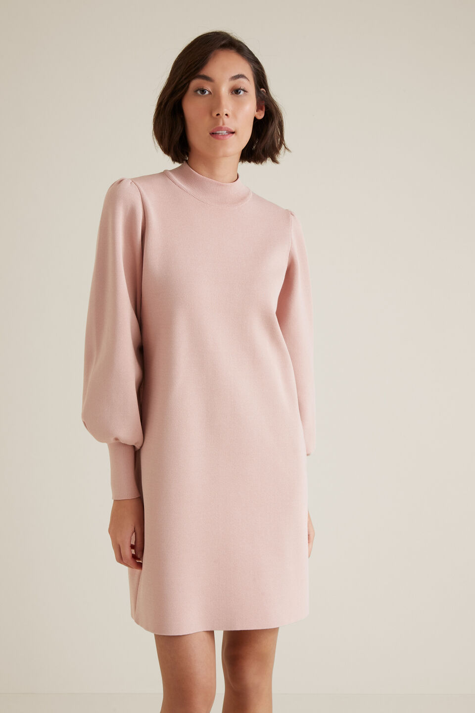 Blouson Knit Dress  