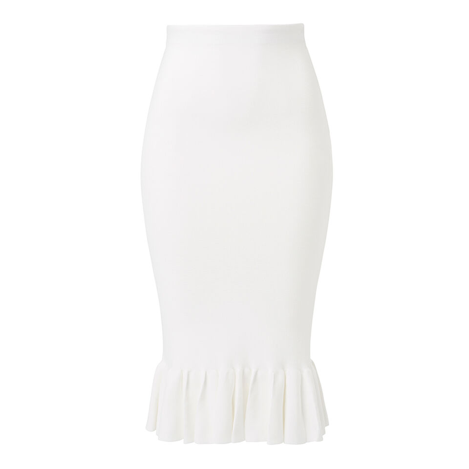 Collection Crepe Frill Midi Skirt  