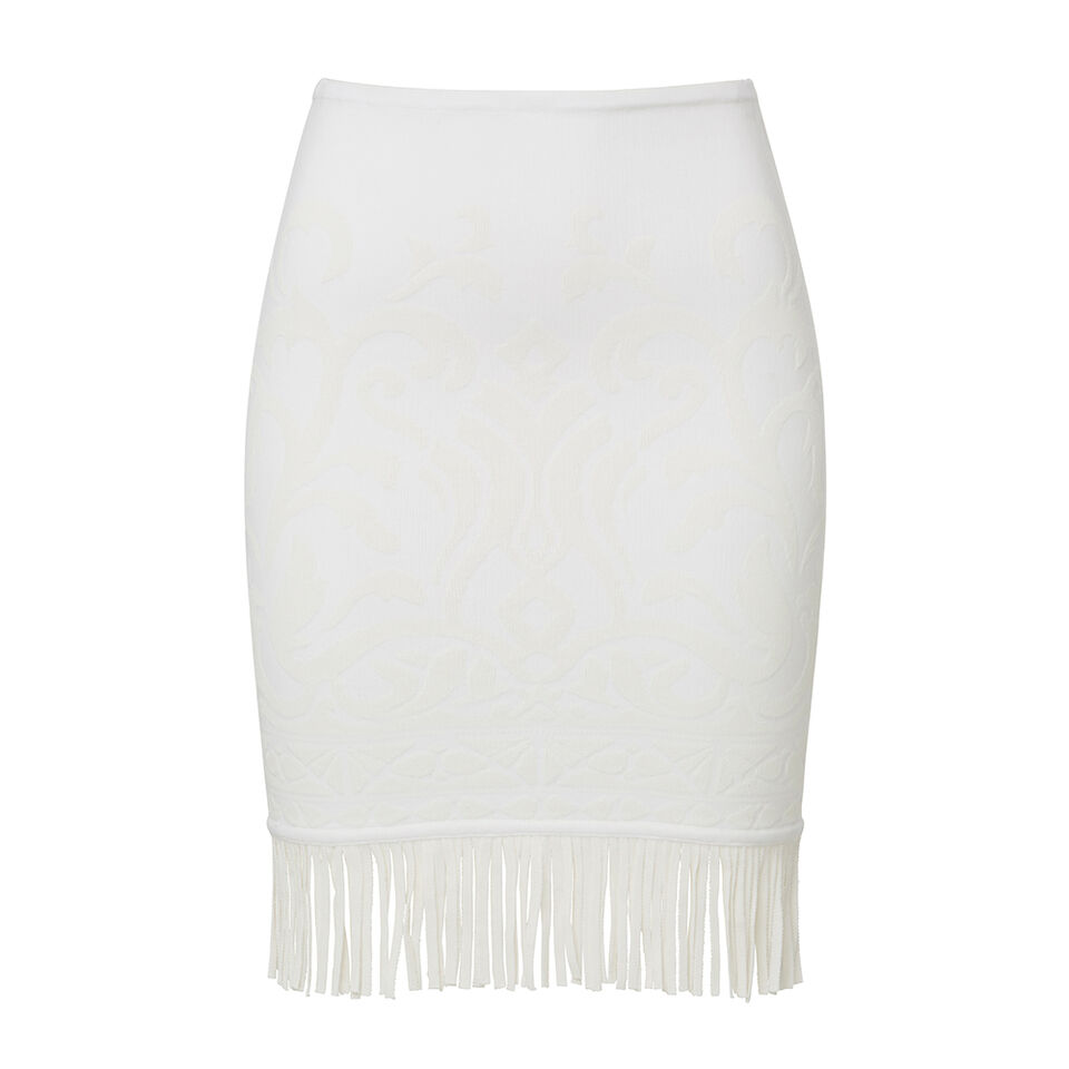 Collection Crepe Fringe Mini Skirt  