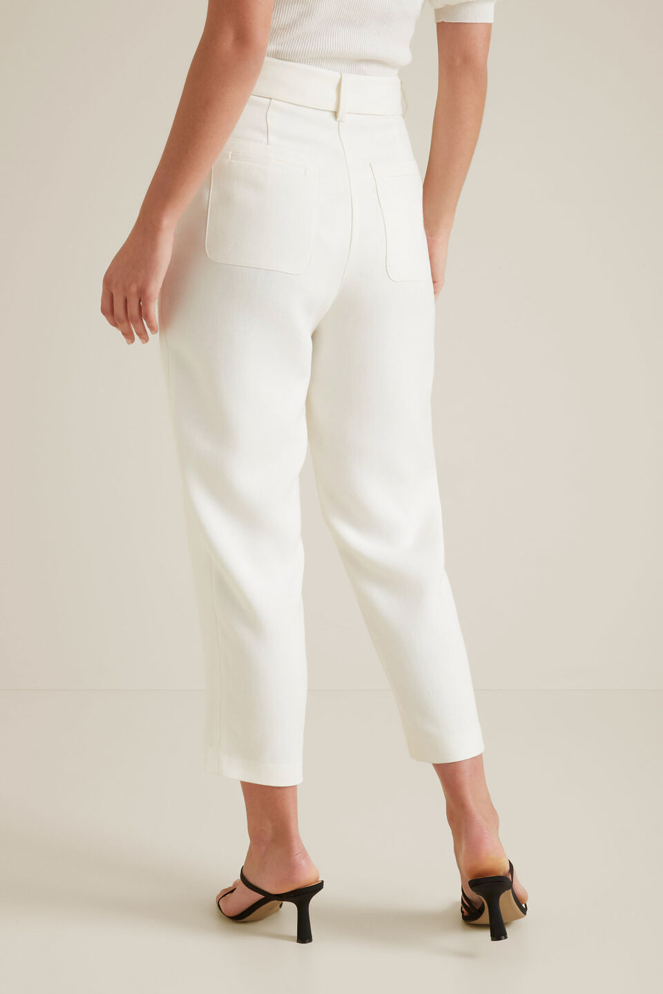 Belted Twill Trouser  