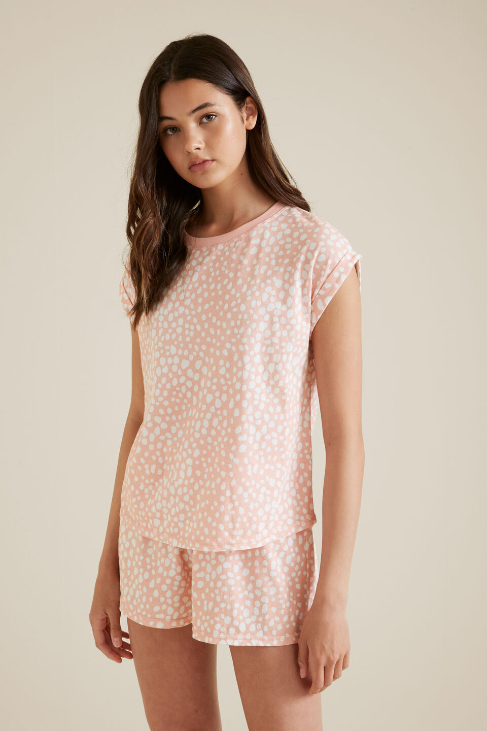 Ocelot Print Pyjama  Dusk Pink