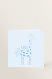 Small Giraffe Hello Baby Card    hi-res