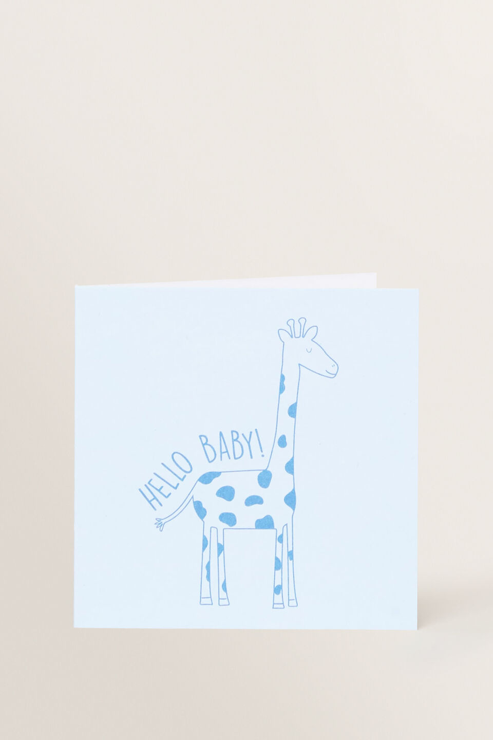 Small Giraffe Hello Baby Card  
