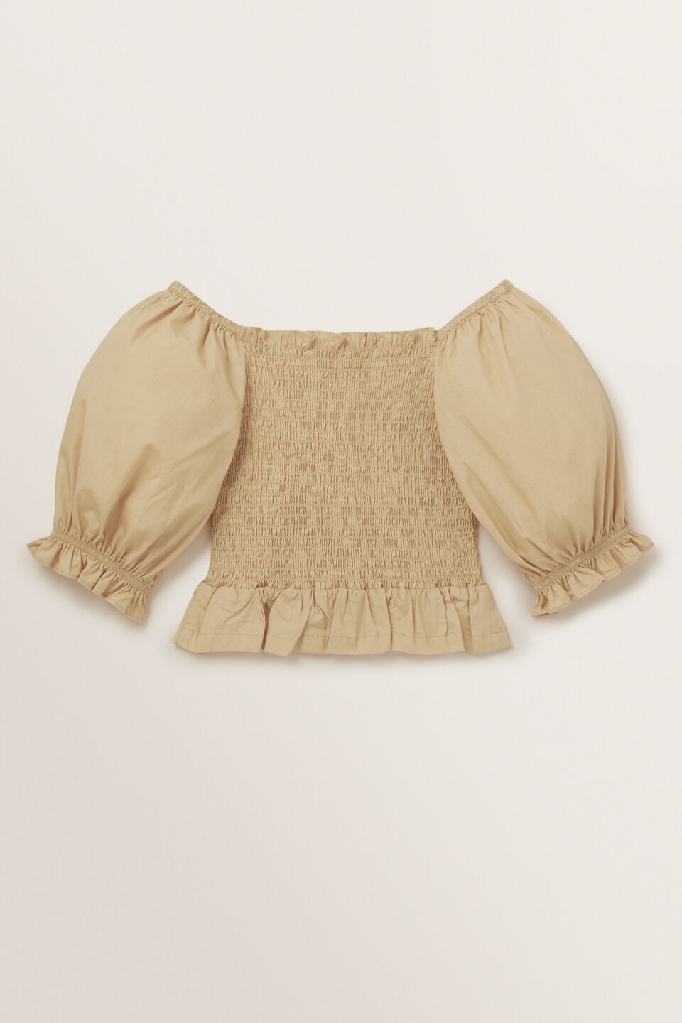 Puff Sleeve Top  Fawn