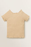 Shirred Tee  Fawn  hi-res