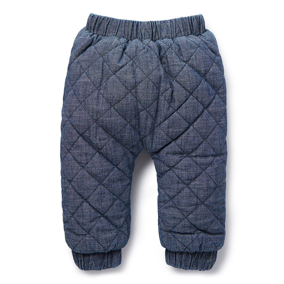 Quilted Chambray Pant  