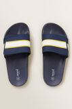 Stripe Rubber Slide  Navy  hi-res