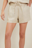 Core Linen Tie Up Short  Sandstone Cross Dye  hi-res