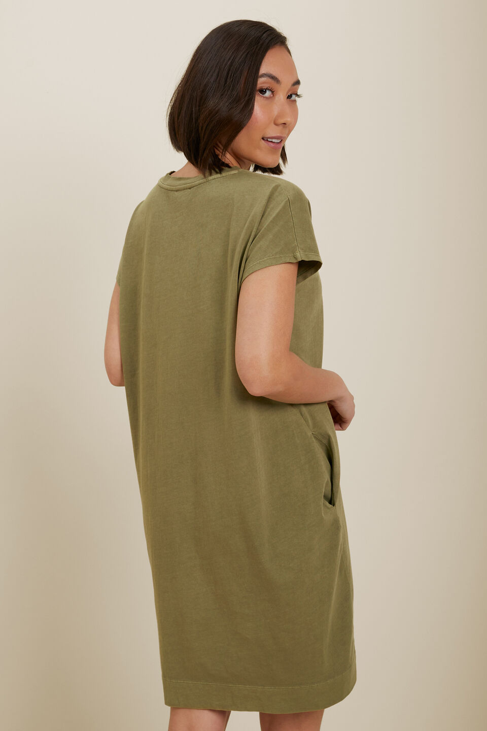 Tee Dress  Sage Green Wash